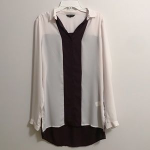 RW&CO: burgundy and white button up